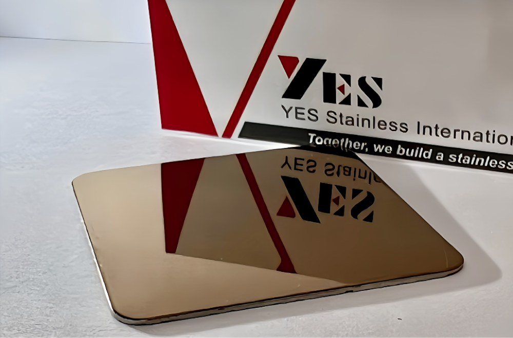 Rose Gold 304L, 316, 430 Stainless steel rose gold mirror PVD stainless steel plate