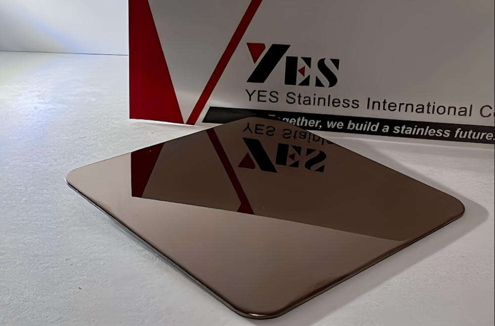 Brown 304L, 316, 430 Stainless steel brown mirror PVD stainless steel plate